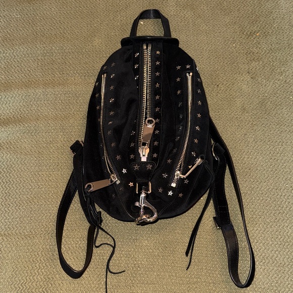 Rebecca Minkoff Black Star-Studded Mini Backpack - Picture 1 of 7